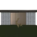 Leaping Animal Sculptures On Green Lawn In Front Of Modern Building Stone Walls Grass Background