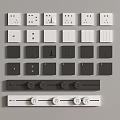 Stylish Switch Panels With Various Designs White Black Colors Socket Options And Switches