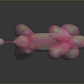 Cute Pink Shiny Balloon Dog Decorative Toy For Home Daily Life Supplies