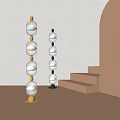 Modern Floor Lamps With Glass Globes And Gold Black Bases In Minimalist Interior