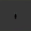 Tactical Weapon Design With Metallic Surface Wooden Grip And Barrel Sights