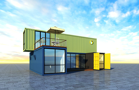 modern container 3d model