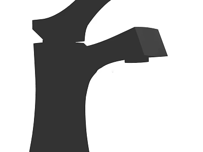 Modern Simple Design Faucet With Sleek Curved Structure And Classic Silhouette 3d model
