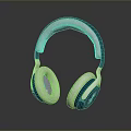 Modern Teal and White Over Ear Headphones With Comfortable Ear Pads Design
