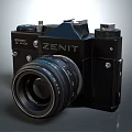 Vintage ZENIT TTL Camera Retro Analog Electronic Device With Lens And Classic Design