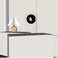 Modern Minimalist Table Lamp Pleated Atmosphere Lamp Art Table Lamp 3d model