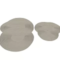 Stylish Rugs with Circular Wavy Patterns in Light Gray and Dark Brown for Home Decor