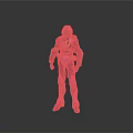 Shiny Purple And Pink Robot Mech Suit With Helmet Armor In Standing Pose