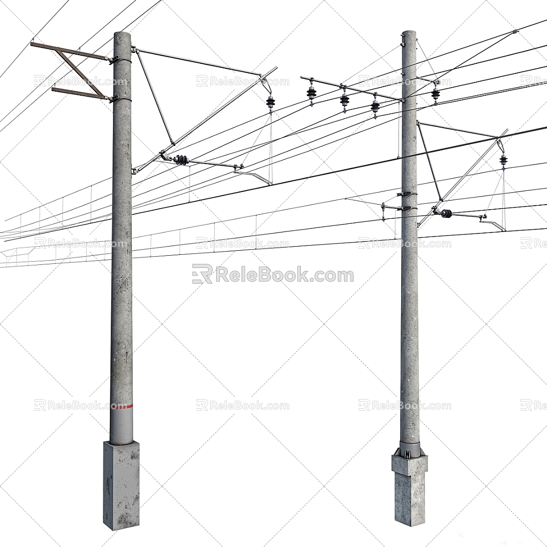 modern power line 3d model