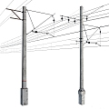 modern power line 3d model