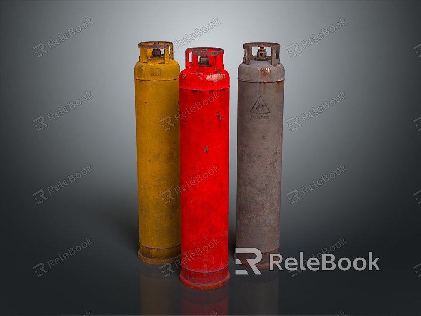 Pressure tank sci-fi gas tank gas tank steam cylinder hydrogen cylinder helium cylinder small steam cylinder model