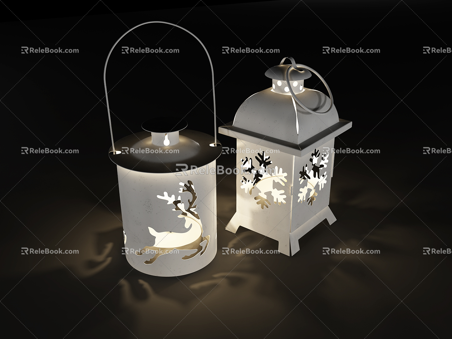 Modern Table Lamp Christmas Candle Table Lamp 3d model