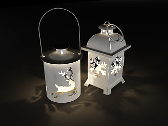 Modern Table Lamp Christmas Candle Table Lamp 3d model