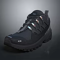 Black High Top Hiking Shoes With Durable Sole And Breathable Mesh For Outdoor Sports