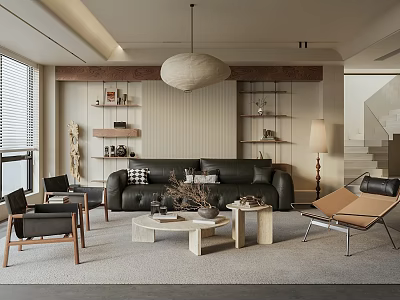 Middle Style Living Room 3d model
