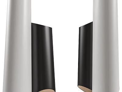 Modern Black and White Wall Lamps with Sleek Design for Interior Decoration 3d model