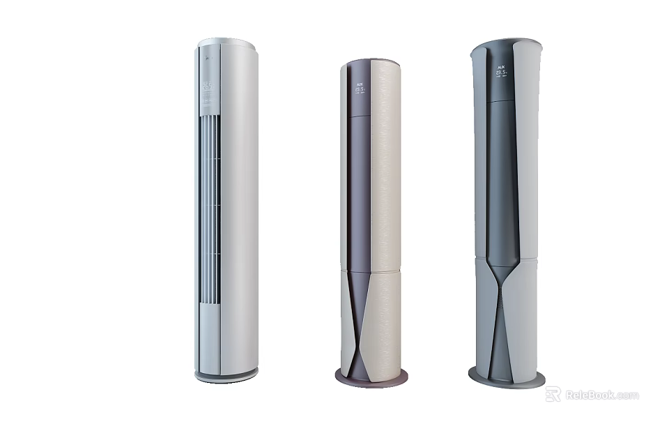 Modern Vertical Air Cooler Fans With Sleek Design And Multiple Styles 3d model 