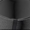 Gray Textured Fabric Storage Bucket With Handle For Home Organization