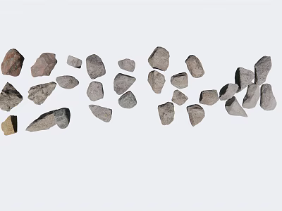 Natural Stones and Wooden Elements for Creative Decorative Design Ideas 3d model