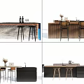 Bar Counter Combination Island Counter 3d model