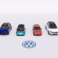 Volkswagen Car Collection Showcasing Various Colors And Different Models 3d model