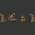 Multiple Stacks of Books as Household Items With Various Heights And Sizes