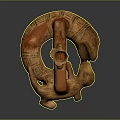 Traditional Ancient Orange Brown Ceramic Artifact With Curved Structure And Textured Surface