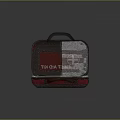Portable Medical Device First Aid Kit with Opened Mesh Compartments and Red Black Design
