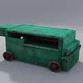 Green Industrial Mobile Equipment With Heavy Duty Wheels And Metal Platform