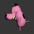 Cute Pink Dog Doll With Big Eyes And Adorable Cartoon Expression