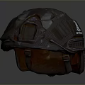 Rusty Combat Helmet As Weapon Featuring Death Row White Logo Design