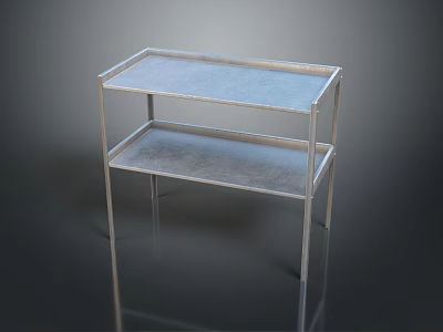 Sturdy Metal Two Tier Storage Shelf Modern Design For Home Organization And Storage 3d model