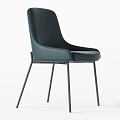 Modern Upholstered Dining Chairs Gray and Brown with Black Metal Legs and Sleek Design