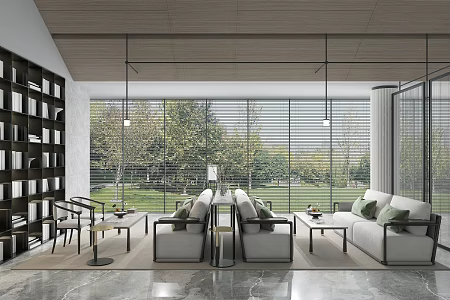 New Chinese Negotiation Room Sales Office Negotiation Area 3d model