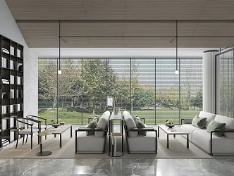 New Chinese Negotiation Room Sales Office Negotiation Area 3d model