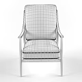 Stylish Leather Lounge Chair with Wooden Frame and Armrests for Modern Living Space