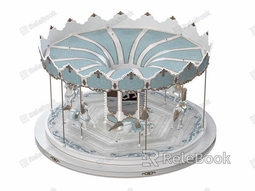 Trojan carousel children's amusement facilities model