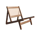 Minimalist Design Leisure Chair With Solid Wooden Frame And Ergonomic Mesh Backrest