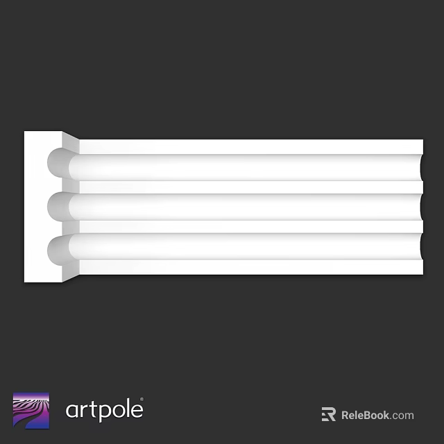 White Parallel Decorative Architectural Components For Interior Design Projects 3d model 