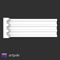 White Parallel Decorative Architectural Components For Interior Design Projects
