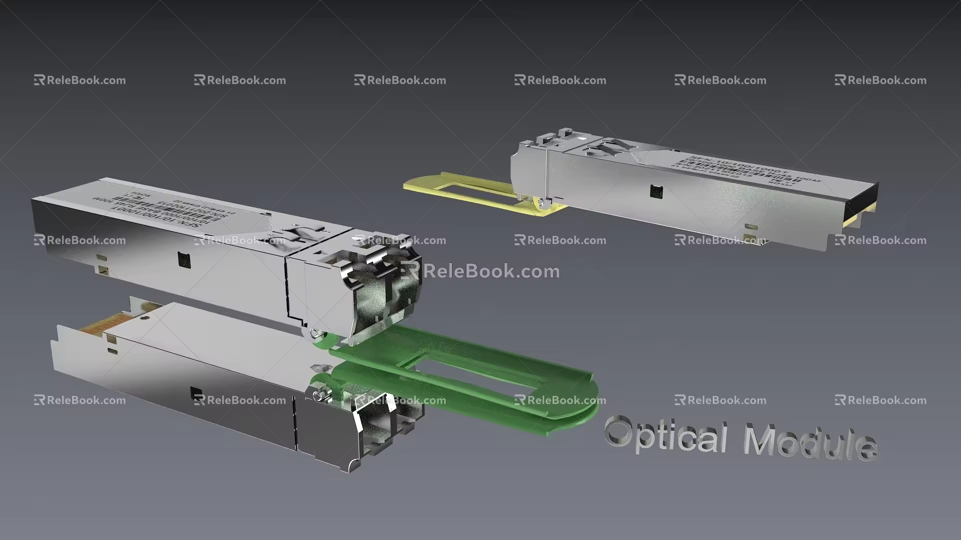 Optical Module Computer Equipment Module Server Equipment Network Cable Interface Optical Fiber Interface 3d model