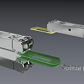 Optical Module Computer Equipment Module Server Equipment Network Cable Interface Optical Fiber Interface 3d model