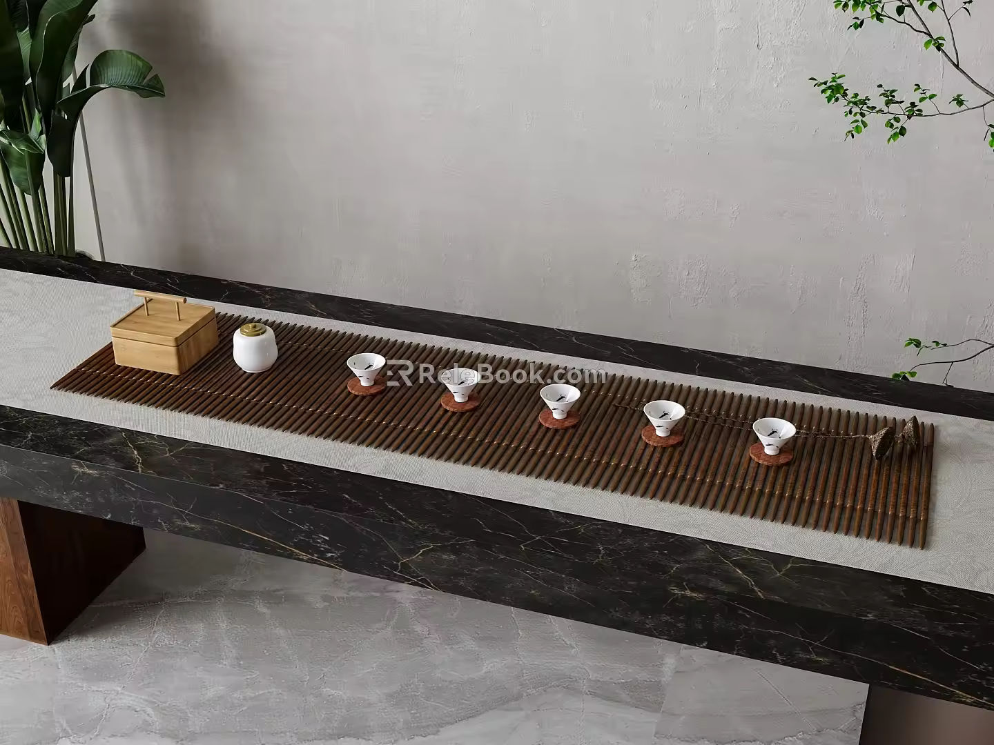 New Chinese Tea Set 3d model