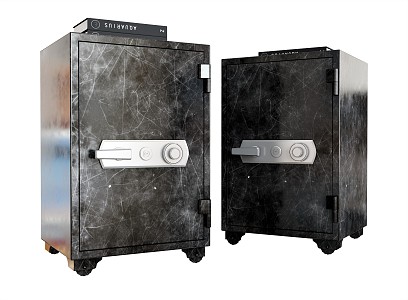 Modern Safe Cabinet Books 3d model