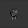 Lifelike Rhinoceros Sculpture With Metallic Texture Detailed Craftsmanship And Decorative Design