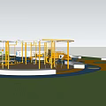 Colorful Playground Layout Design With Circular Zones Toddler Area And Safe Play Sections