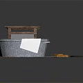 Essential Household Items Including Metal Basin Wooden Washboard Soap Clothespins And Rope