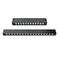 Black Linear LED Downlights Spotlights Featuring Multiple Lamp Heads and Sleek Design