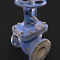 Blue Industrial Valve With Metal Bolts And Durable Construction For Industrial Equipment
