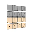 Switch socket panel combination 3d model
